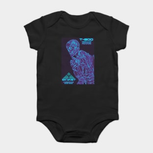 Terminator T-800 skynet 80s neon Slim Baby Bodysuit